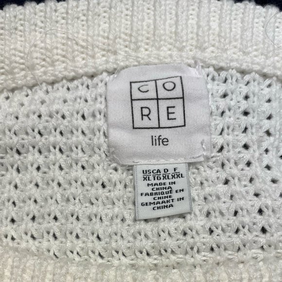 Core Life Cotton Blend White Sweater - XL - Picture 2 of 7